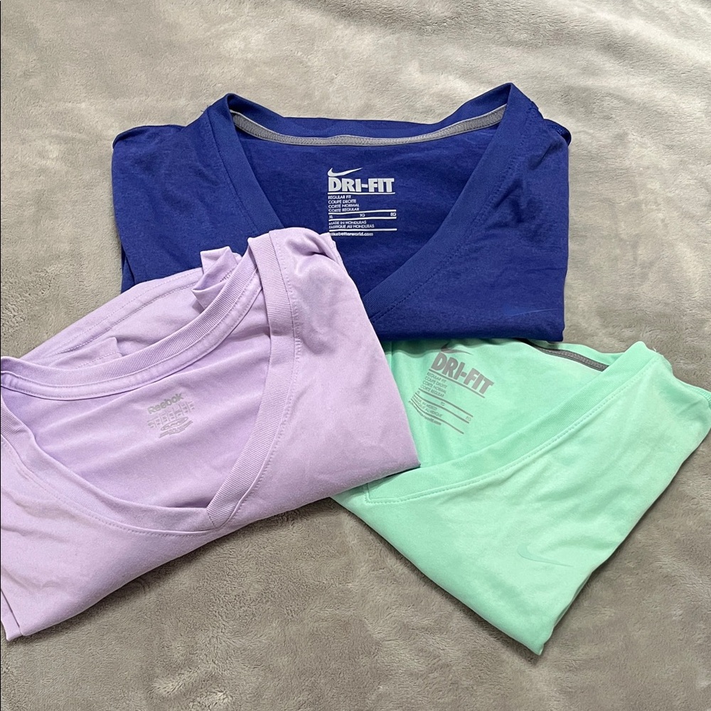 Nike Short Sleeve Tees - Blue, Purple, Green